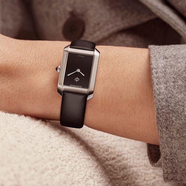 Hampton 35 x 22 mm quartz en acier inoxydable